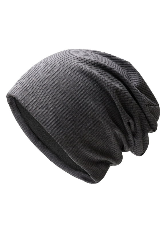 Hats for Men Unisex Autumn Winter Lightweight Slouchy Solid Knitted Baseball Cap Winter Hats for Men Gray One Size Fashion Women Men