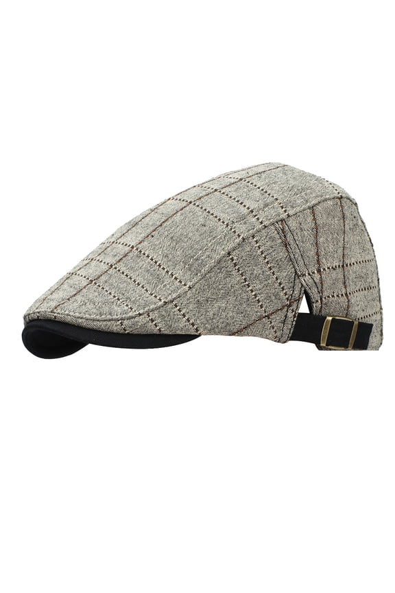 Hats for Men Unisex British Style Washed Breathable Peaked forward Cap Mens Hats Gray One Size