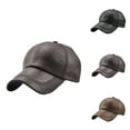 thumbnail image 1 of Hats for Men Vintage Fedora Hat Autumn Winter Baseball Cap Style Adjustable Casual Retro Dad Hat Outdoor Streetwear Travel, 1 of 3