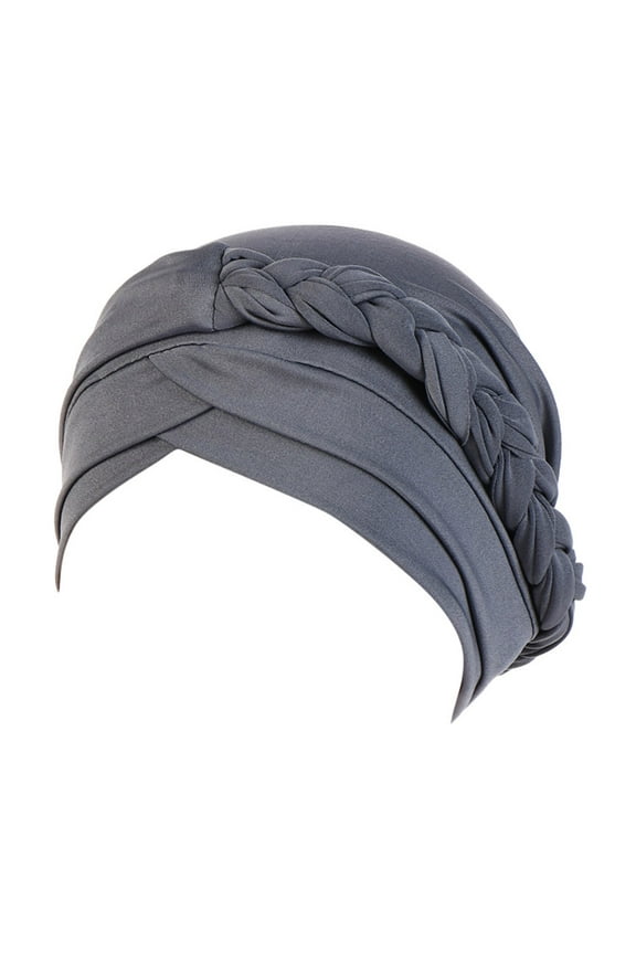 Hats for Men Women Hemlock Solid Plait India Hat Muslim Ruffle Cancer Chemo Beanie Turban Wrap Cap Hats