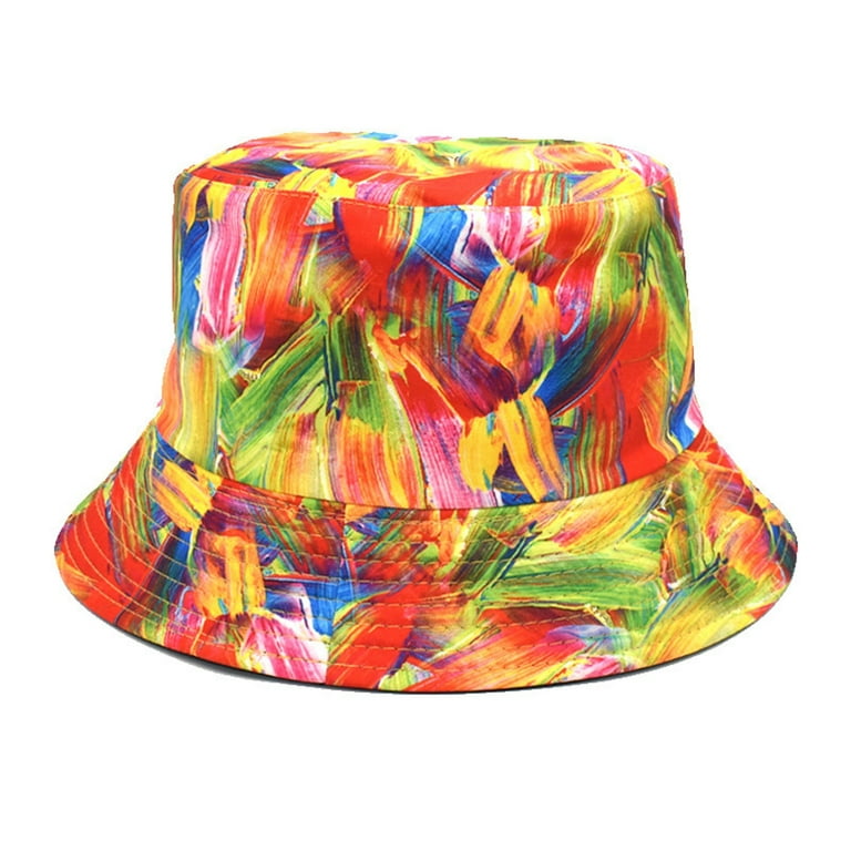 Hats for Men Women Painted Tie Dye Fisherman Hat Men And Women