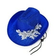 thumbnail image 1 of Women's Hat Blue Cowgirl Hat Sparkle Hat Sparkle Cowgirl Hat Cowgirl Accessories for Women Neon Cowboy Hat, 1 of 4