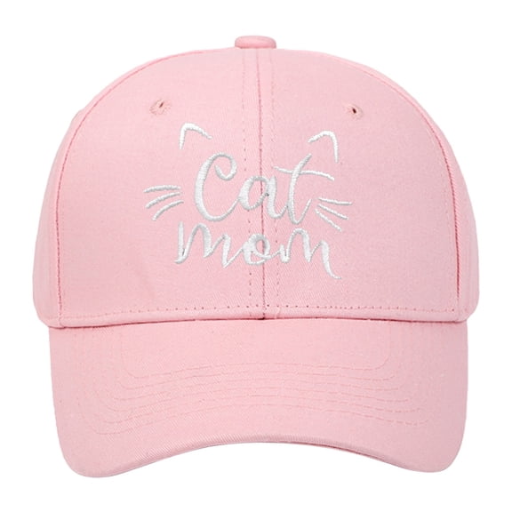 Hats for Women CAT MOM Embroidered Baseball Cap Adjustable Hard Top Summer Sun Hat For Cat Lovers
