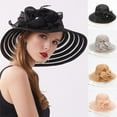 thumbnail image 1 of Hats for Women - Church Dress Hat Wide Brim Foldable Floral Hat Bridal Shower Hat Sun Cap, 1 of 7