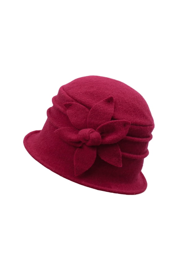 Hats for Women Cotton Mother Hat Outdoor Warm Windproof Cotton Basin Hat Flower Topper Hats