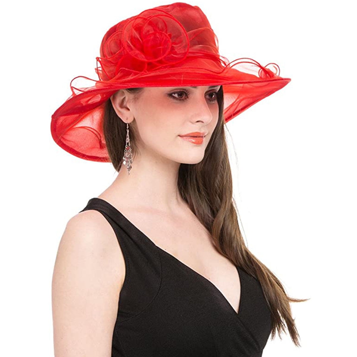 Ladies red church hats 2025