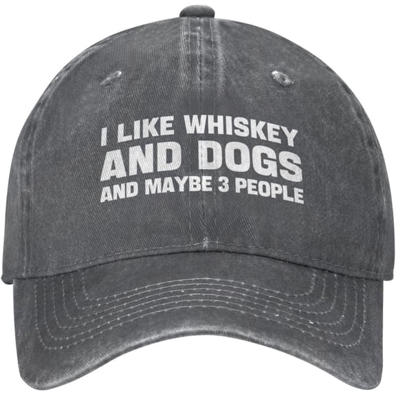 Hats for Women I Like Whiskey and Dogs and Maybe 3 People Fashion Hat for Women's Fashion Cap