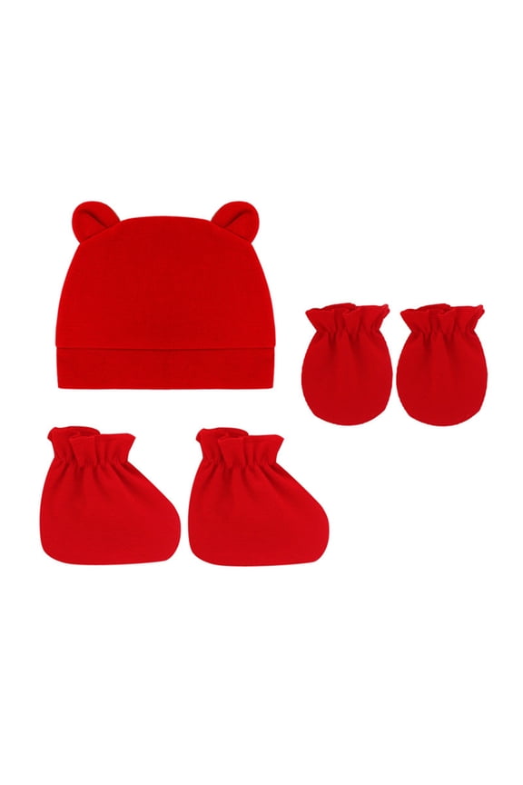 Hats for Women Infant Hats Baby Boys Cotton Beanie Caps Hat Baby Soft Skull Caps Hat for Baby Boy'S 0-12 Months Hat Mittens Socks Set Hats