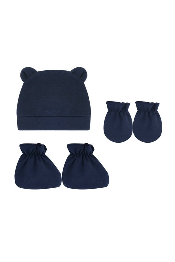 Hats for Women Infant Hats Baby Boys Cotton Beanie Caps Hat Baby Soft Skull Caps Hat for Baby Boy'S 0-12 Months Hat Mittens Socks Set Hats