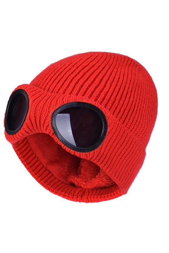 Hats for Women Knitting Ear Woolen Cap Warm Glasses Ski Cap Hats