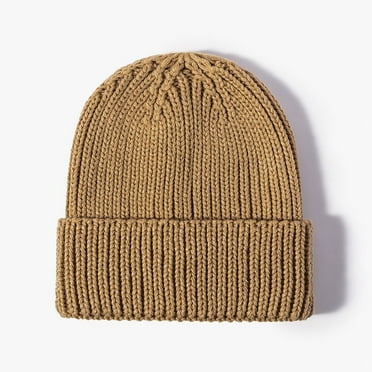 Hats for Women/Men Fall/winter Hat Monochrome Shopping Dome Beanie Cold Hat Fashion Wool Hat  Warm Padded Knit Hat