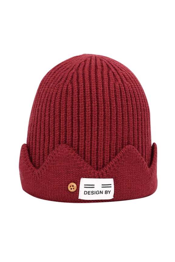 Hats for Women Outdoor Knitted Cotton Hat Warm Sports Crown Knitted Melon Hat Woolen Hats