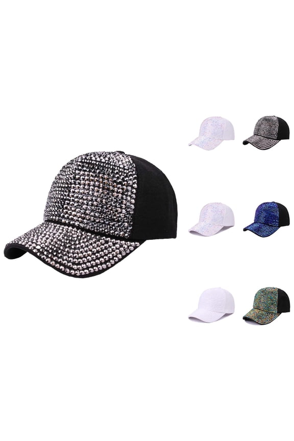 Hats for Women Sequin Fashion Baseball Cap Adjustable Sparkly Baseball Hat for Women Outdoor Party Streetwear Travel Summer