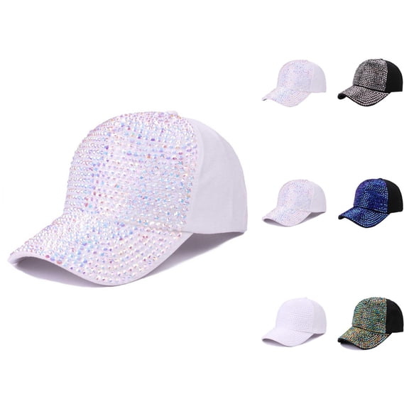 Hats for Women Sequin Fashion Baseball Cap Adjustable Sparkly Baseball Hat for Women Outdoor Party Streetwear Travel Summer