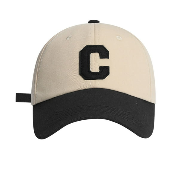 Hats for Women Spring/Summer Big Headed Soft Top C Letter Colored Duck Tongue Hat Baseball Hats