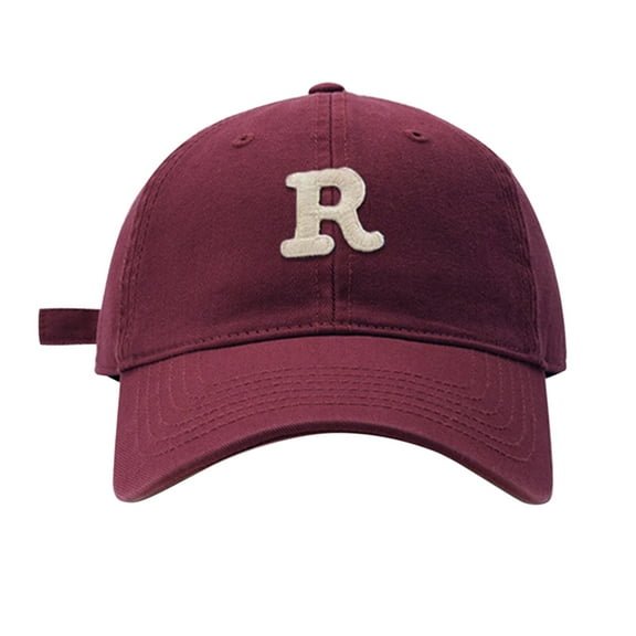 Hats for Women Spring/Summer Big Headed Soft Top R Letter Solid Duck Tongue Hat Baseball Hats