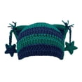 thumbnail image 1 of Hats for Women Star Cat Ear Cozy Warm Knit Cap Stretchy Casual Soft Comfortable Trendy Winter Hat, 1 of 3