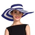 thumbnail image 1 of Hats for Women , Sun Hat Women , Womens Beach Hats Women's Summer Wide Brim Straw Sun Hat with Striped Design for Outdoor Beach and Casual Wear, 1 of 4