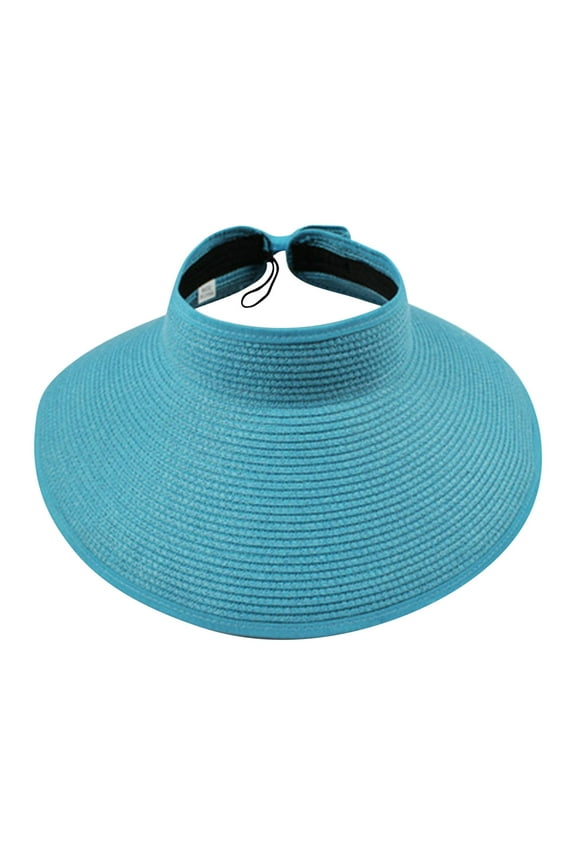 Hats for Women Sun Visor Hats for Wide Brim Roll Up Ponytail Summer Beach Hat Upf Packable Foldable Travel Hats
