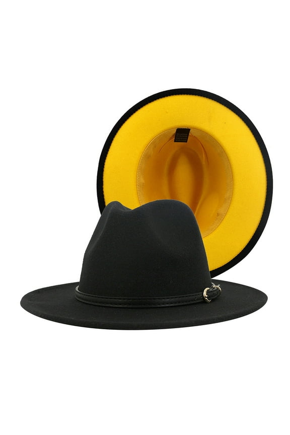 Hats for Women Two Tone Red Bottom Wide Cotton Fedora Hat Panama Hat Casual Jazz Hats for Men Hats