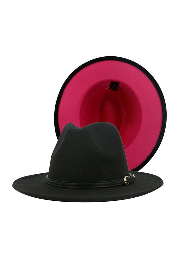 Hats for Women Two Tone Red Bottom Wide Cotton Fedora Hat Panama Hat Casual Jazz Hats for Men Hats