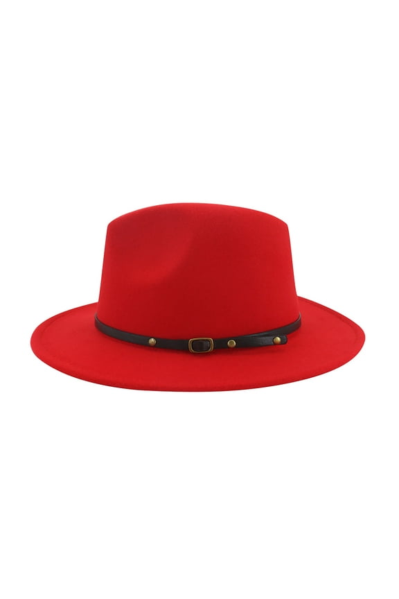Hats for Women Two Tone Red Bottom Wide Cotton Fedora Hat Panama Hat Casual Jazz Hats for Men Hats