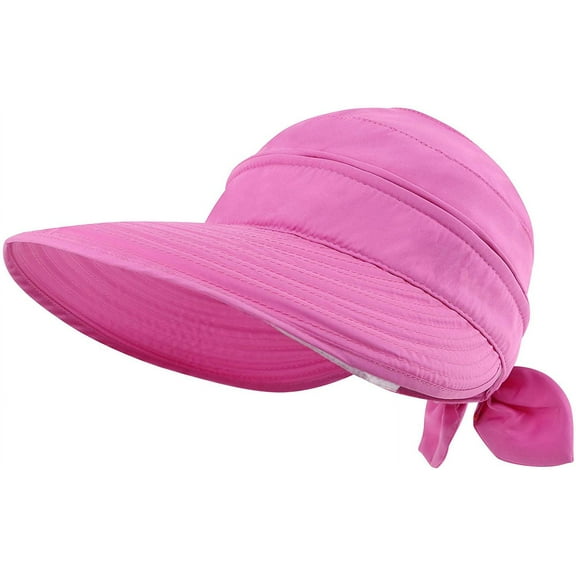Hats for Women UPF 50+ UV Sun Protective Convertible Beach Visor Hat-Rose