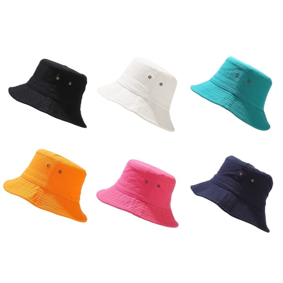 Hats for Women Unisex Pure Denim Bucket Hat UPF 50 Packable Summer Beach Navy M