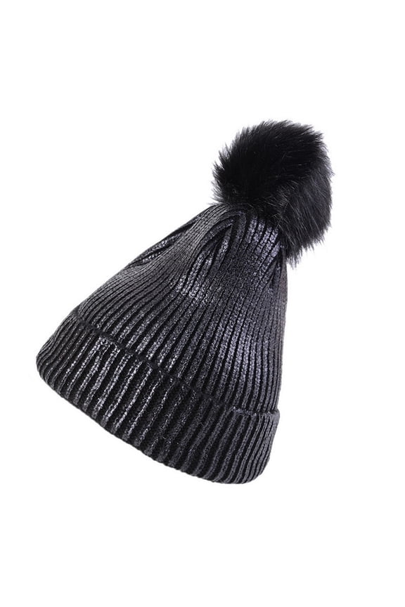 Hats for Women Unisex Solid Hot Stamping Pinstrip Knit Hat Warm Fashion Cotton Hats