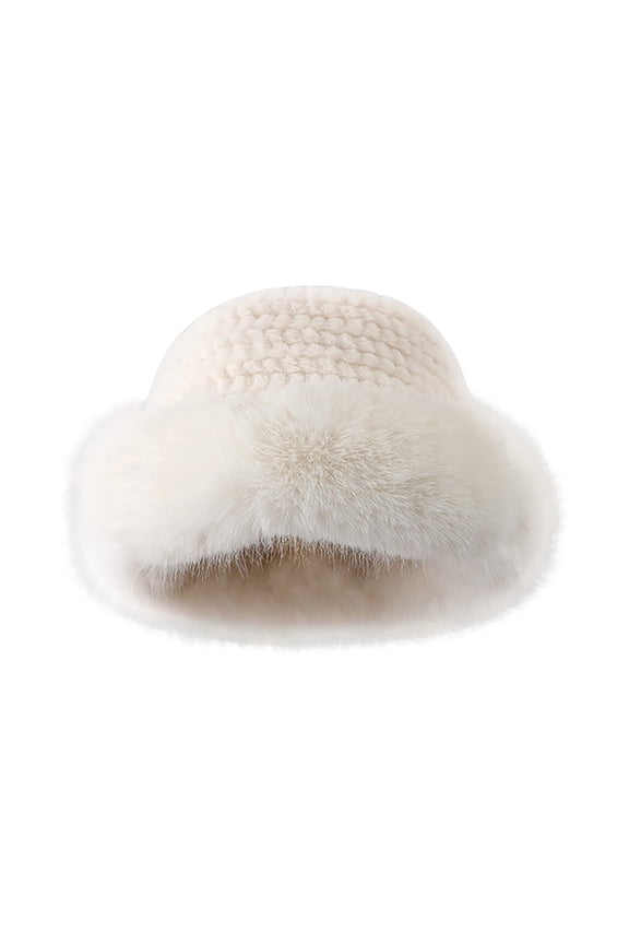 Hats for Women Winter Fisherman Hat Fashion Korean Style Knitted Versatile Plush Hats