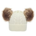 thumbnail image 1 of Hats for Women Winter Hat Cotton Lined Boys Girls Hat Cap Hat Knitted Kids Pom Winter Toddler Hat Baby Hats, 1 of 6