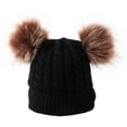 thumbnail image 1 of Hats for Women Winter Hat Cotton Lined Boys Girls Hat Cap Hat Knitted Kids Pom Winter Toddler Hat Baby Hats, 1 of 5