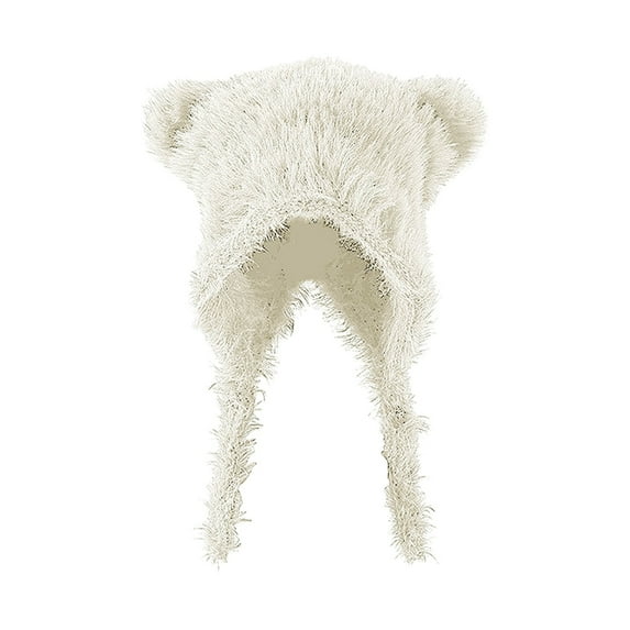 Hats for Women Winter Hat Cute Bear Ear Design Artificial Rabbit Pelt Liner Windproof And Warm Suitable for Autumn And Winter Hats
