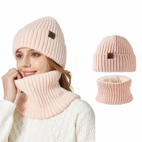 Hats for Women Winter Hat Winter Knitted Hat And Scarf Unisex Thermal Ear Warm Neck Warmer for Cold Weather Outdoor Activities