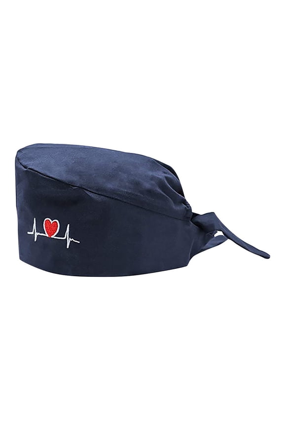 Hats for Women and Men Printed Button Decor Work Scrub Caps