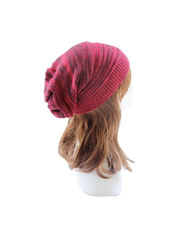 Hats for women Oversize Baggy Long Knit Beanie Warm Ski Cap Unisex Headwear