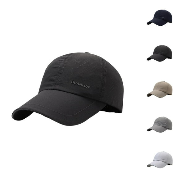 Hats for men breathable cap – Outdoor reflect stripe snapback baseball hat men, perforated quick‑dry cap for sun protection, ideal for hiking, fishing, running or travel adventure