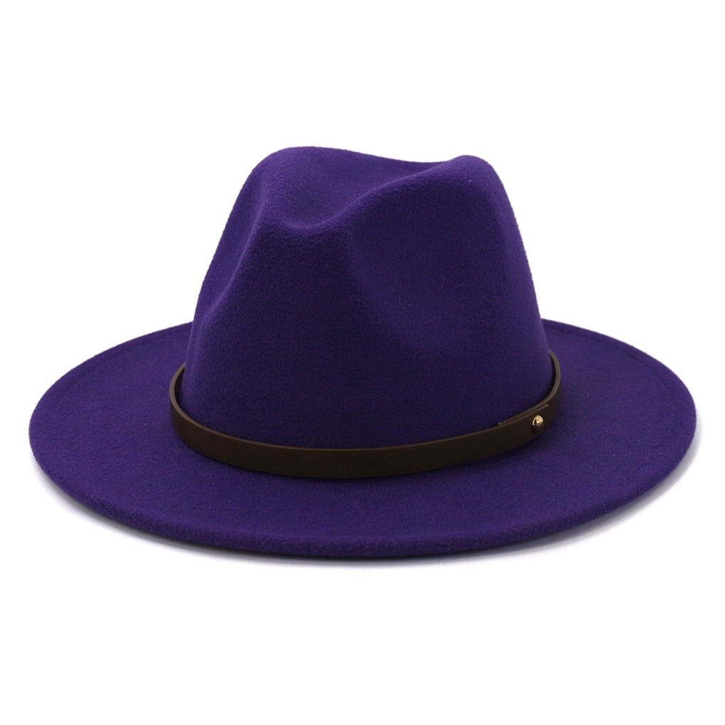 mens purple dress hats Mens 100% Wool Purple Bowler Derby Dress Hat 4745 USA Size XL