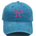 thumbnail image 1 of Hats with Ponytail Holes for Woman, Womens Washed Distressed Baseball Cap by Awwp Light Blue, 1 of 5