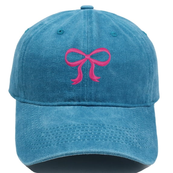 Hats with Ponytail Holes for Woman, Womens Washed Distressed Baseball Cap by Awwp Light Blue