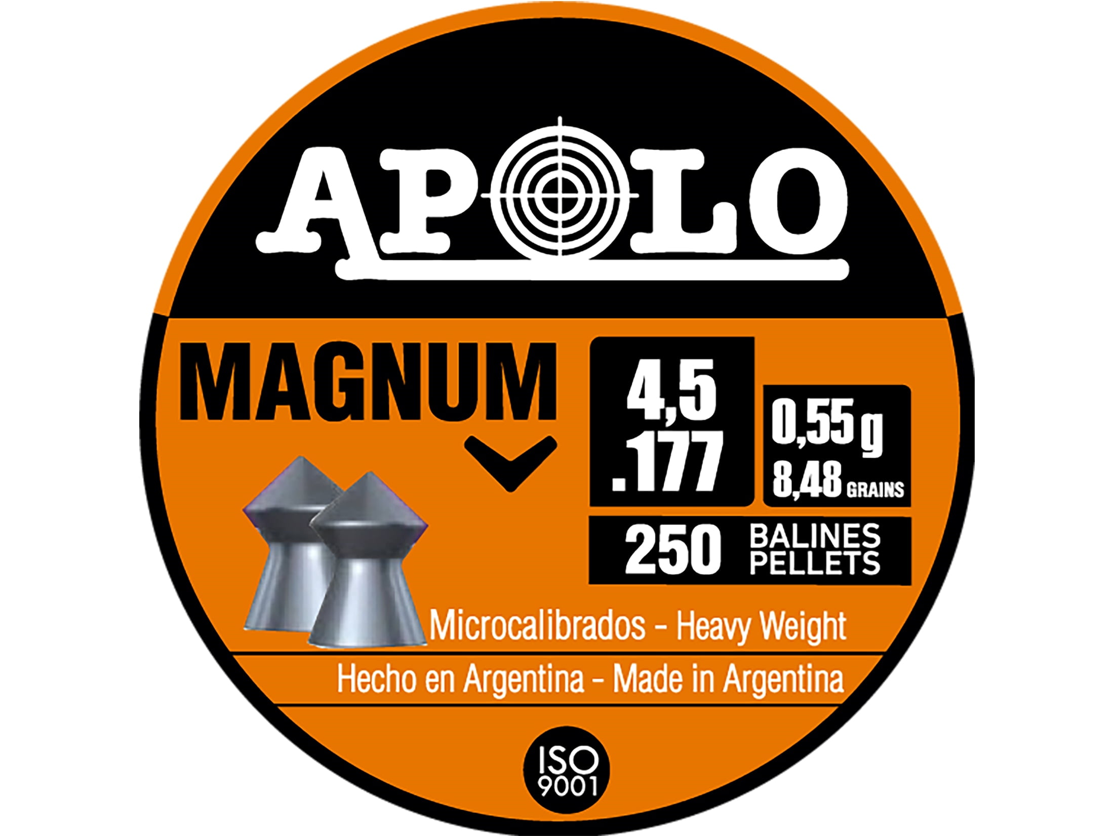 Apolo Magnum Pointed Air Gun Pellets 177 Caliber 8.48 Grain 4.5mm 250PK