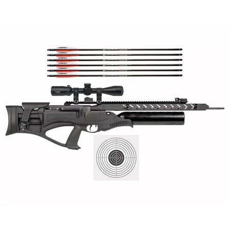 Hatsan Harpoon Arrow Side-lever PCP Air Rifle with 3-9x40 Scope w/ Rings and 6pk Arrows and 100x Targets