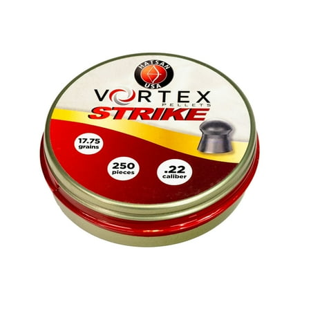 Hatsan Vortex Strike Lead Pellets for Airguns - .22 Caliber - 250 Pellets per Tin