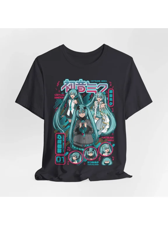 Hatsune Mi.ku Anime Graphic Tee T-shirt Sizes S-5XL