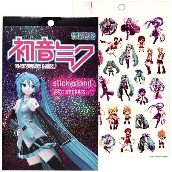 Hatsune Miku 4 Sheet Foil Cover Sticker Pad with 200+ Stickers