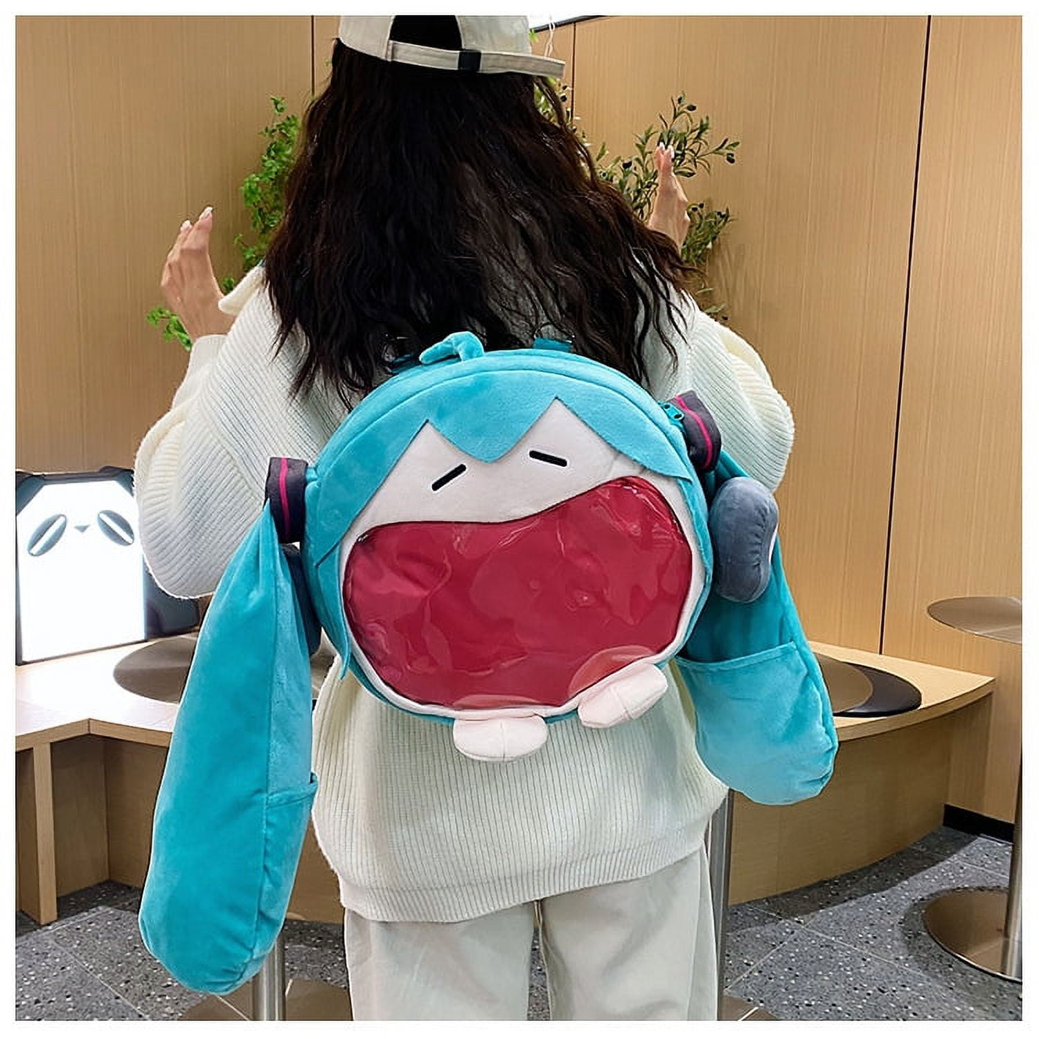 hatsune miku mini backpack ZGTMSZ Outdoor Style Daypack Travel 20L for Collaboration Series Bag PU + Oxford Cloth Category Anime World Unisex Full Size