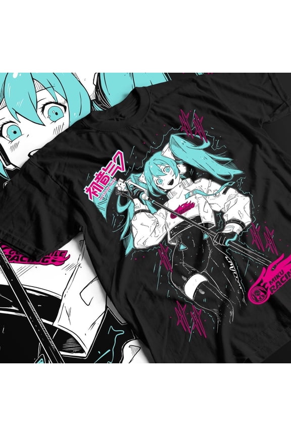 Hatsune Miku Anime Racing Virtual Singer Dynamic Graphic Tee Unisex