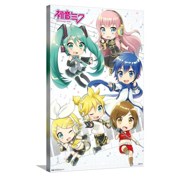Hatsune Miku - Chibi Canvas Wall Poster, 22.375" x 34"