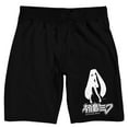 thumbnail image 1 of Hatsune Miku Chibi Silhouette Men's Black Lounge Shorts-3XL, 1 of 5