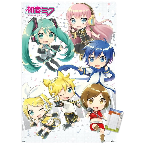 Hatsune Miku - Chibi Wall Poster, 14.725" x 22.375"